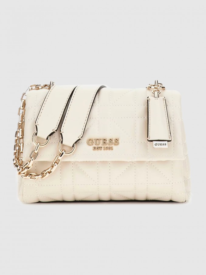 Bolsos de Hombro Mujer Crema Guess