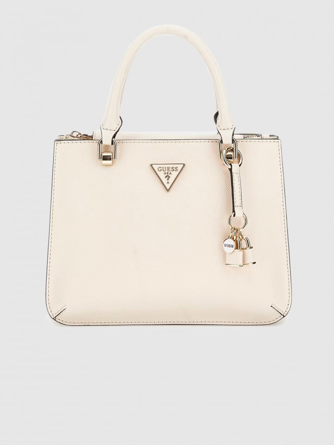 Handbag Woman Cream Guess