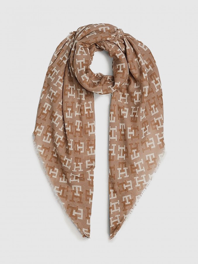 Scarves Woman Beige Tommy Jeans