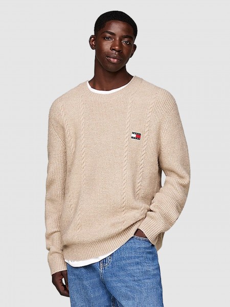 Sueter Hombre Beige Tommy Jeans