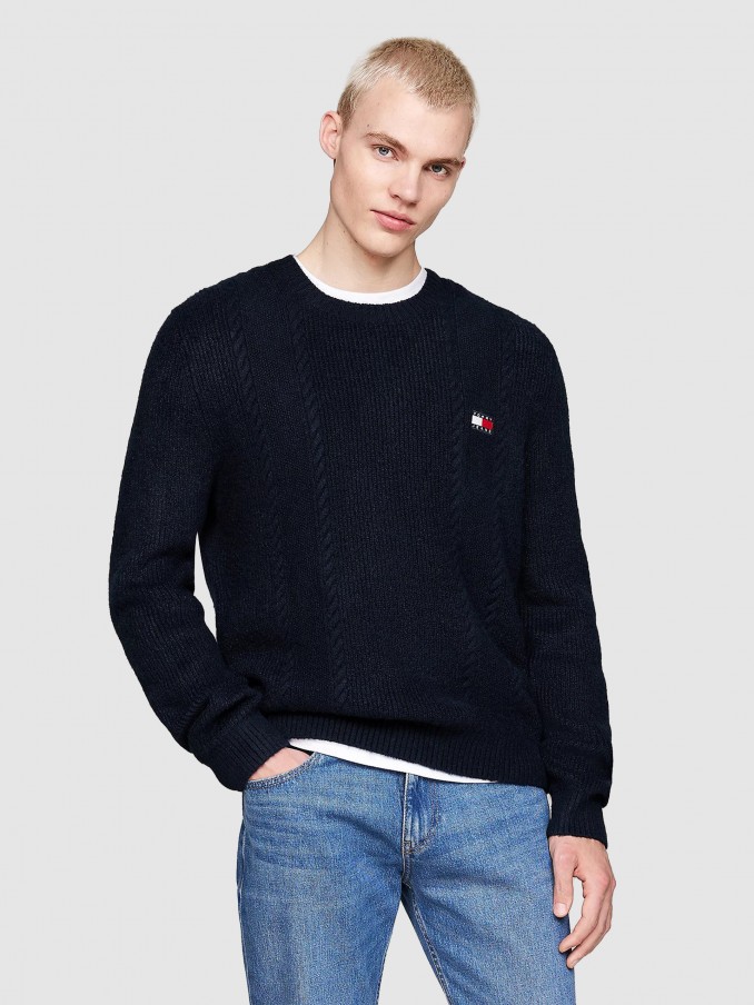 Pullover Man Navy Blue Tommy Jeans