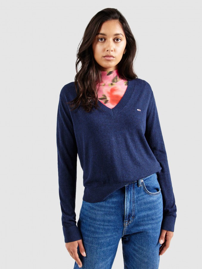 Pullover Woman Navy Blue Tommy Jeans