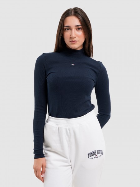 Sueter Mujer Azul Marino Tommy Jeans