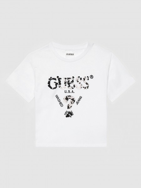 T-Shirt Girl White Guess