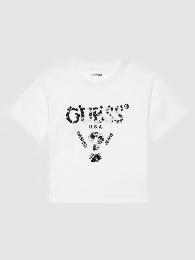 T-Shirt Girl White Guess