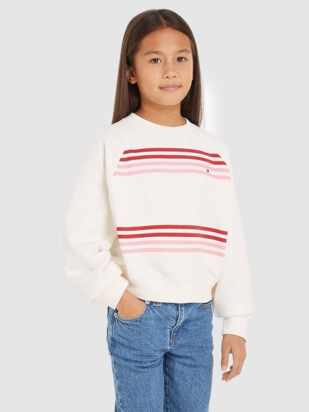 Jumper Girl White Tommy Jeans Kids