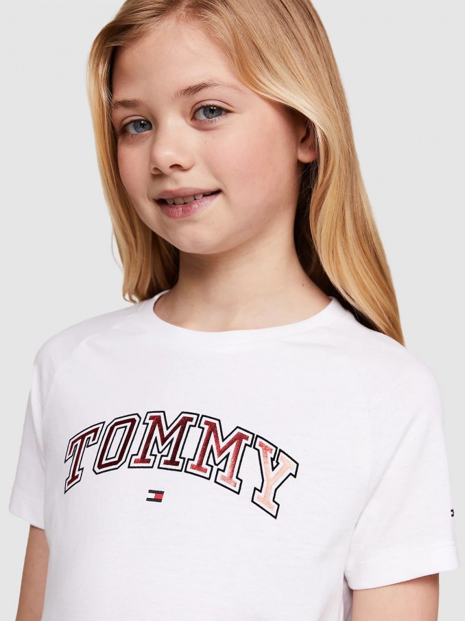 T-Shirt Girl White Tommy Jeans Kids