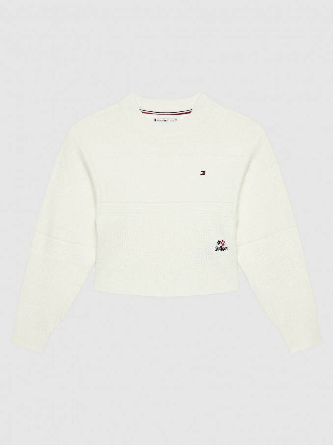 Sueter Nia Blanco Tommy Jeans Kids