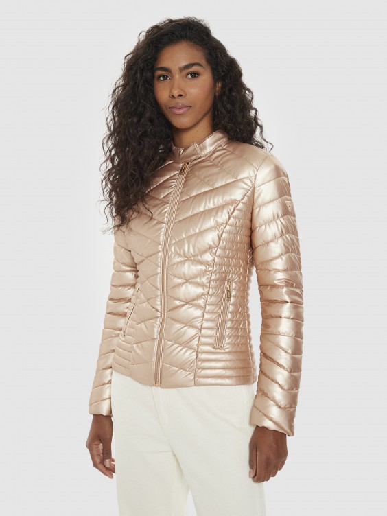 Guess gold jacket hotsell