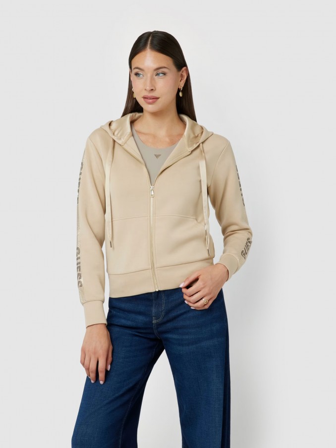 Chaqueta Mujer Beige Guess