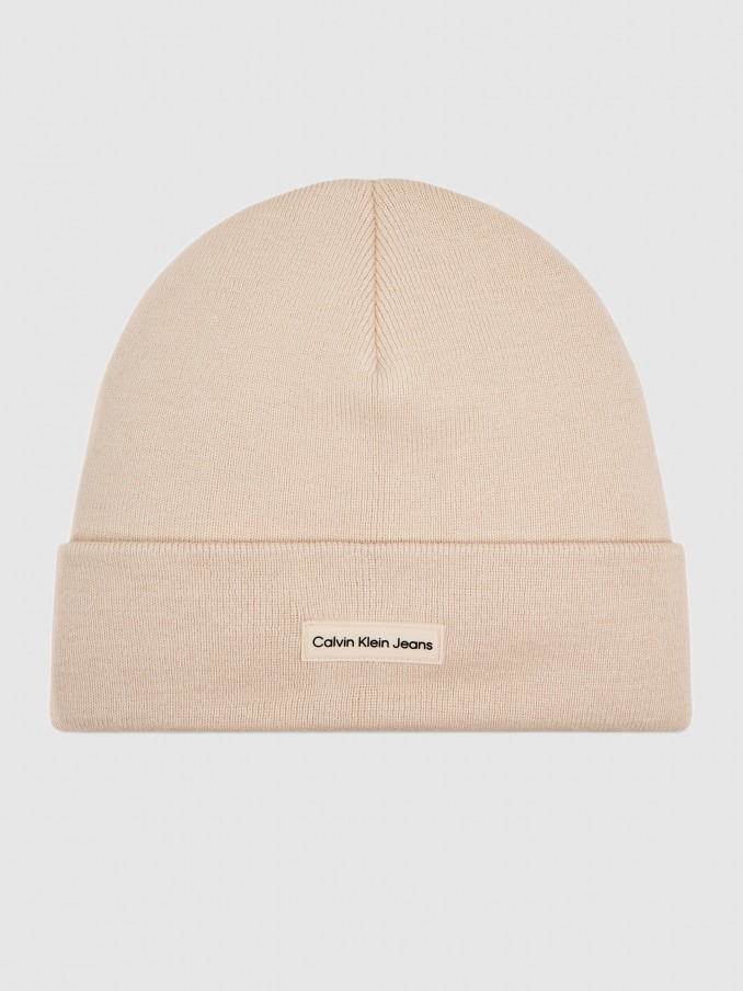 Gorro Mujer Crema Calvin Klein