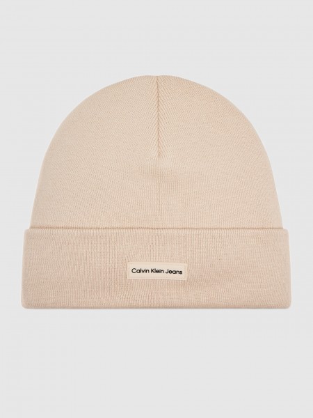 Gorro Mujer Crema Calvin Klein