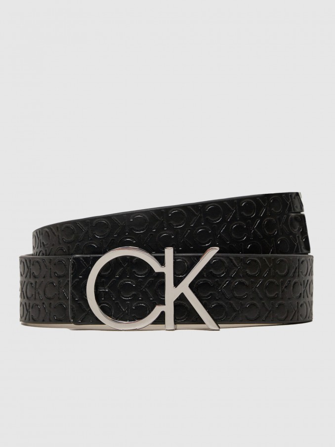 Cinturon Mujer Negro Calvin Klein