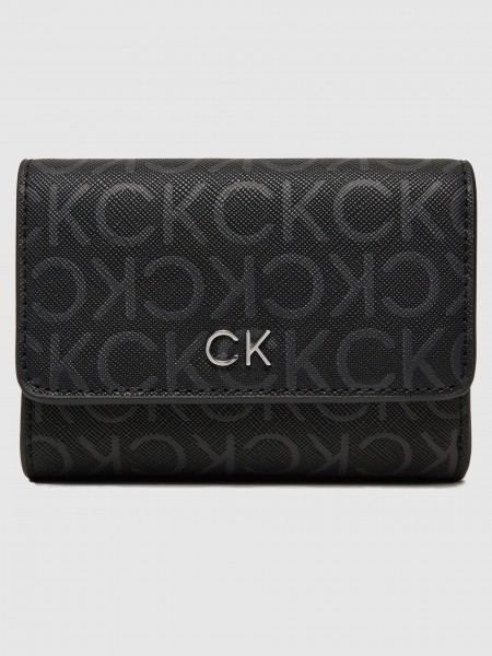 Billetera Mujer Negro Calvin Klein