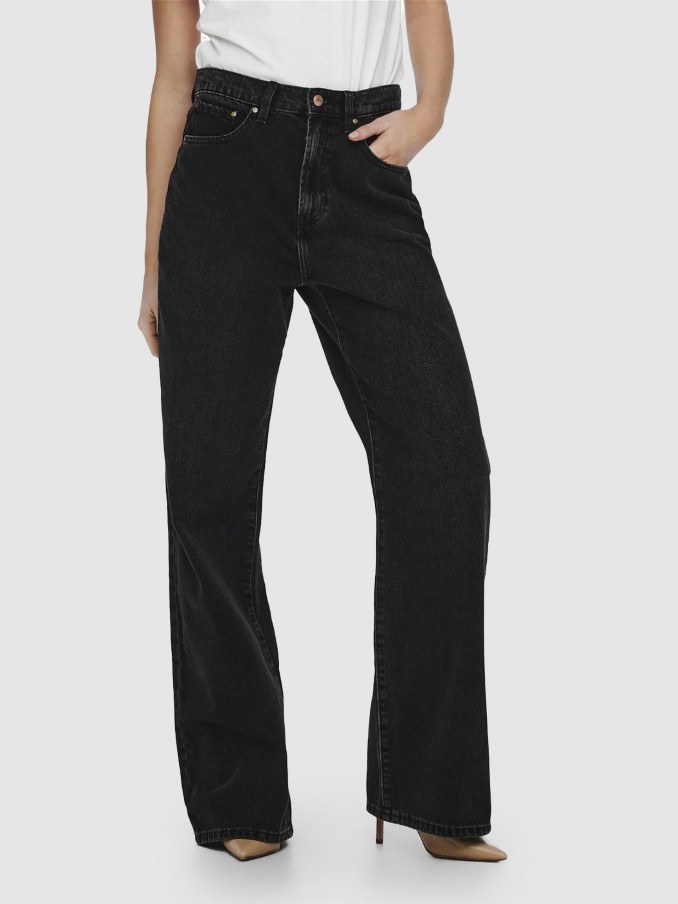 Pantalones Mujer Negro Only