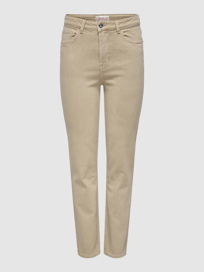 Pants Woman Light Brown Only