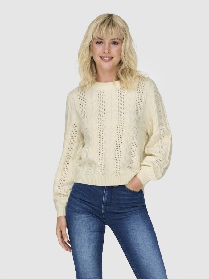 Pullover Woman Cream Only