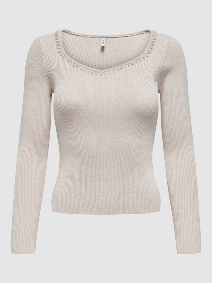 Pullover Woman Cream Only