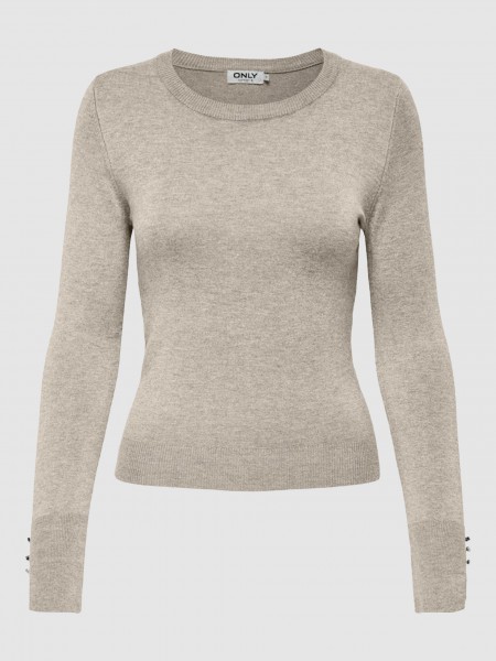 Pullover Woman Beige Only