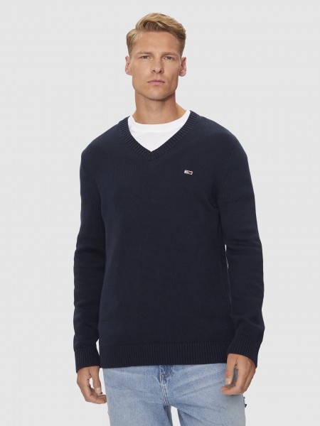 Pullover Man Navy Blue Tommy Jeans