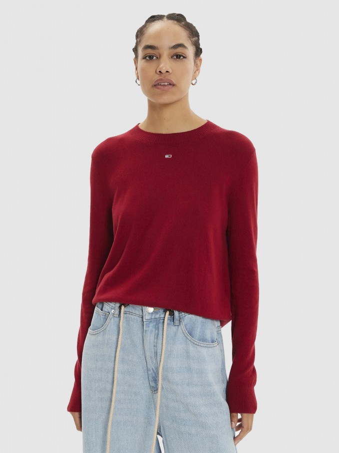 Pullover Woman Red Tommy Jeans