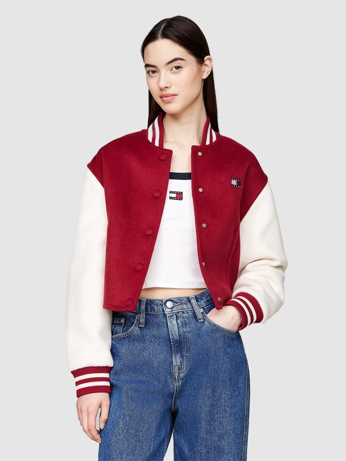 Jacket Woman Red Tommy Jeans