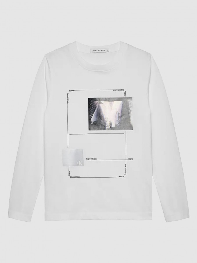 Pullover Boy White Calvin Klein