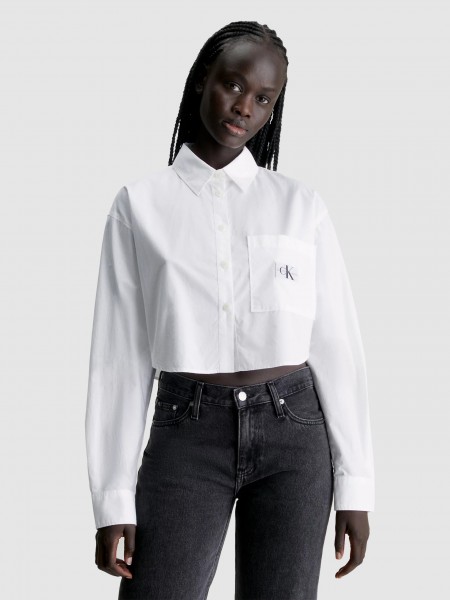 Camisa Mulher Woven Label Calvin Klein