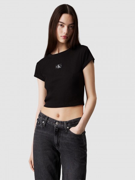 Camiseta Mujer Negro Calvin Klein