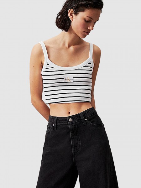 Shirt Woman Black Stripe Calvin Klein