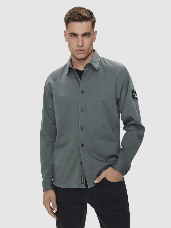 Camisa Hombre Gris Calvin Klein