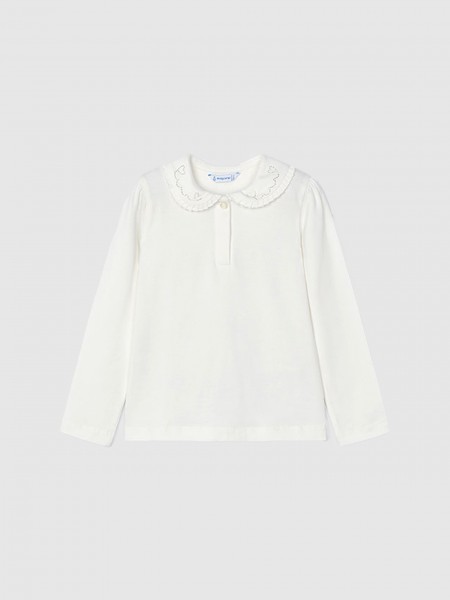 Polo Shirt Girl White Mayoral