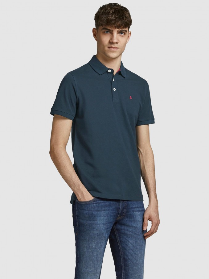 Polo Shirt Man Navy Blue Jack & Jones