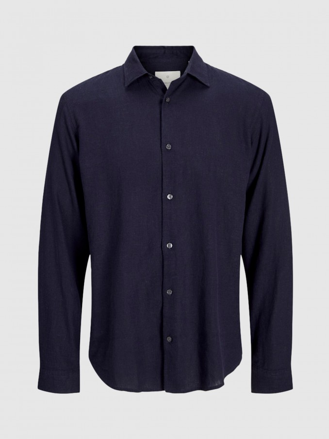 Camisa Hombre Azul Marino Jack & Jones