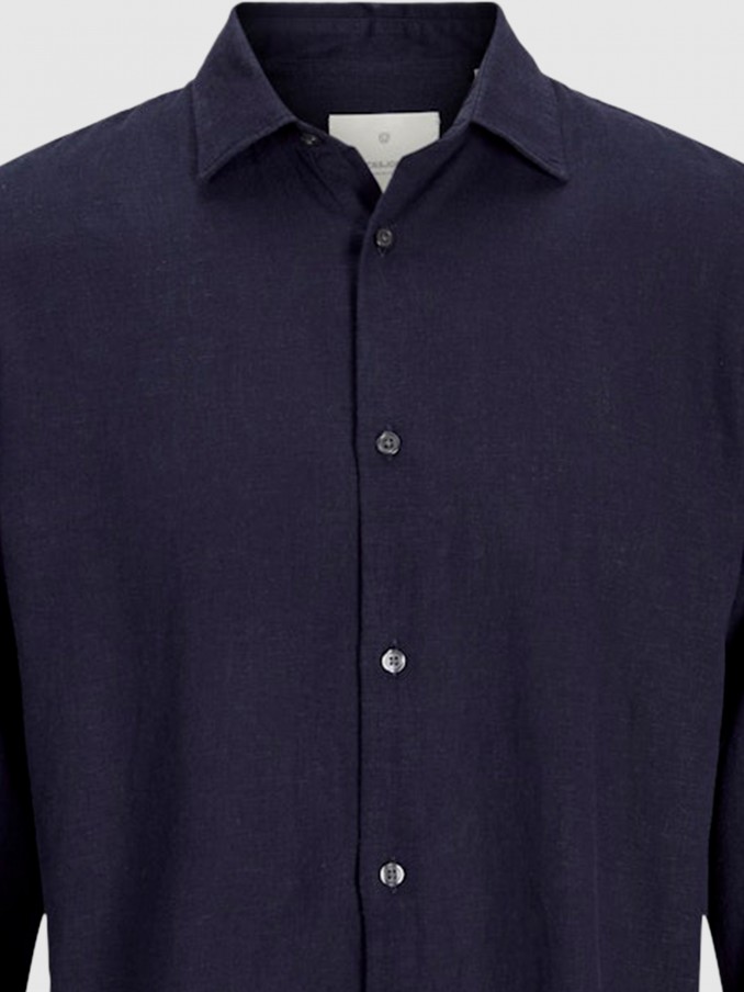 Camisa Hombre Azul Marino Jack & Jones
