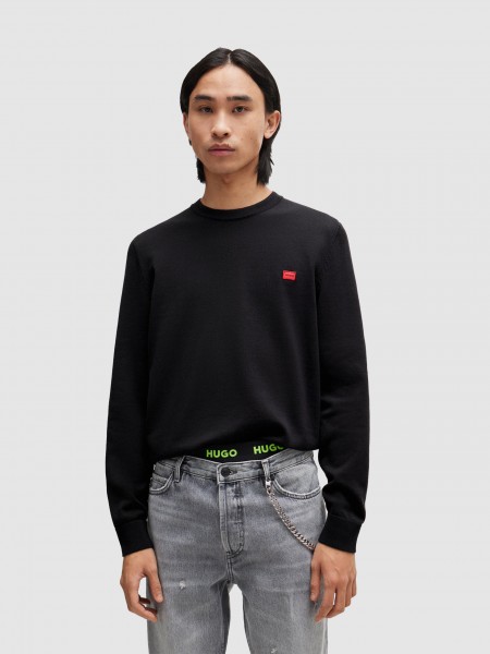 Pullover Man Black Hugo Boss