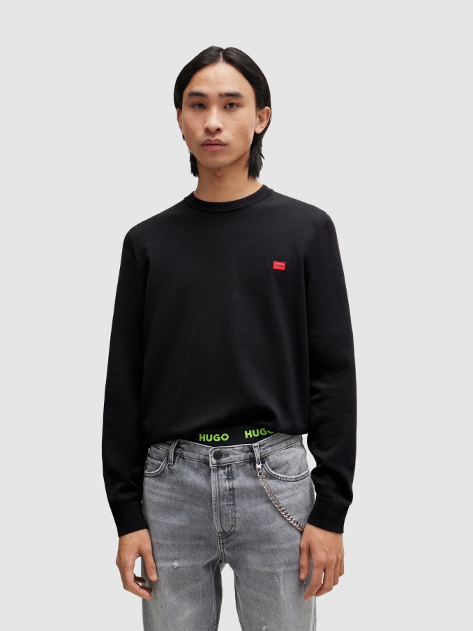 Pullover Man Black Hugo Boss