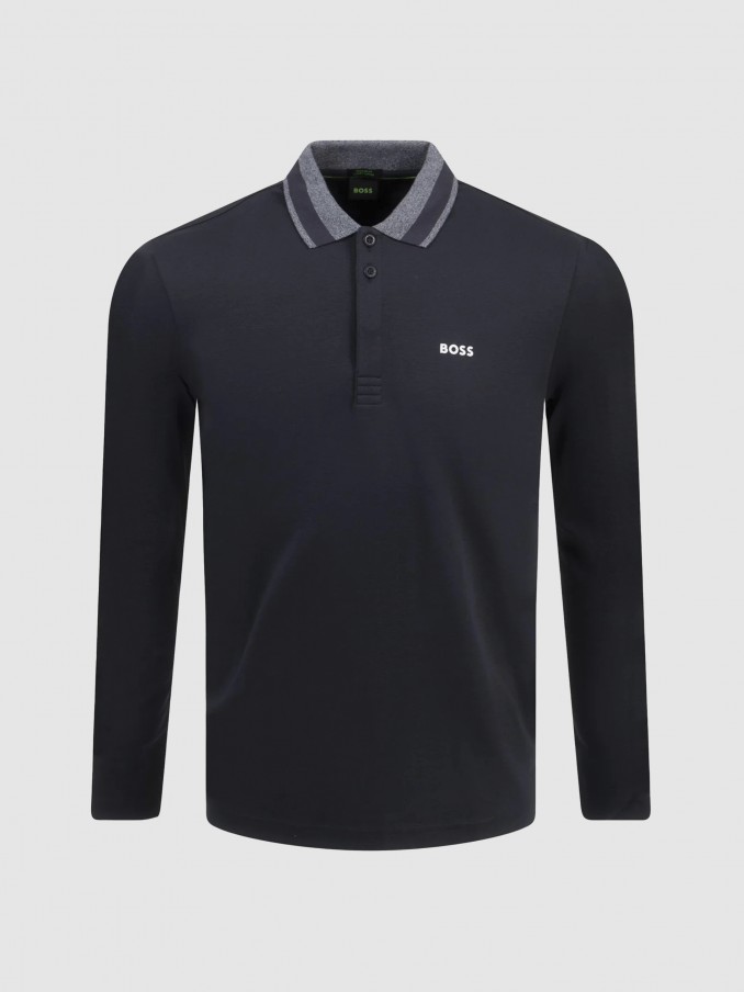 Polo Hombre Azul Oscuro Boss Green