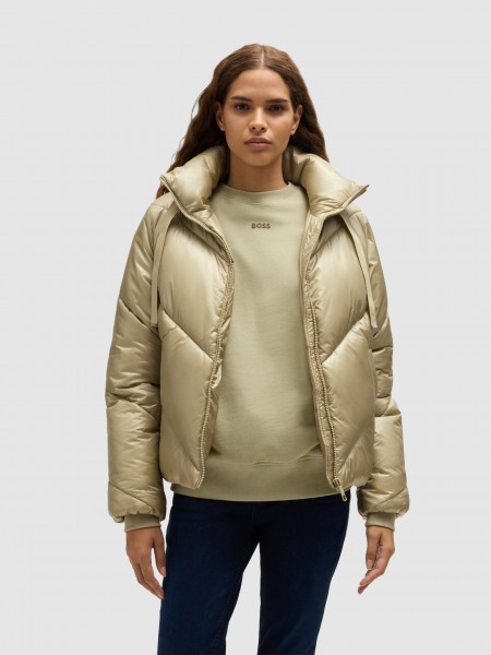 Chaqueta Mujer Beige Boss Orange