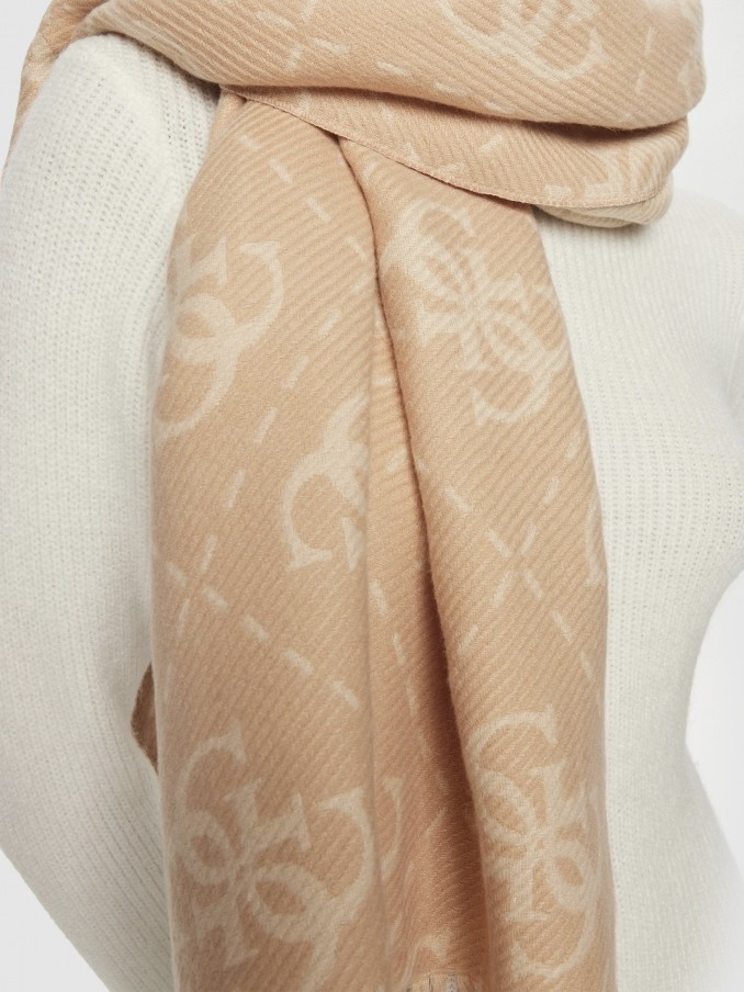 Bufandas Mujer Beige Guess