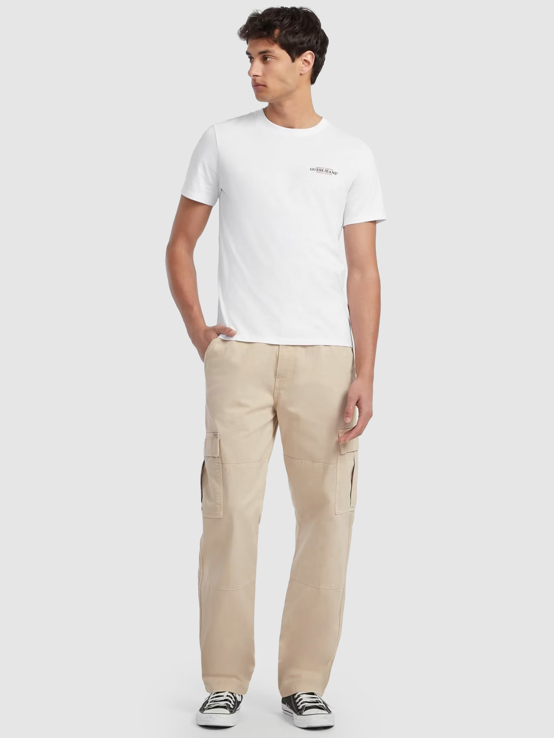 T-Shirt Homem Gj Ss Cn Slim American Tr Tee Guess Jeans