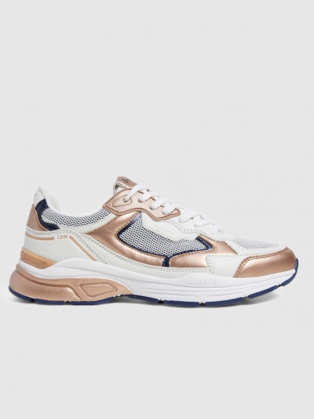 Tenis Mujer Oro Pepe Jeans London