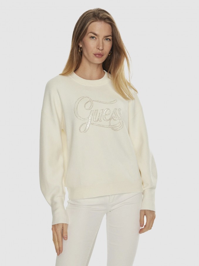 Sueter Mujer Blanco Guess