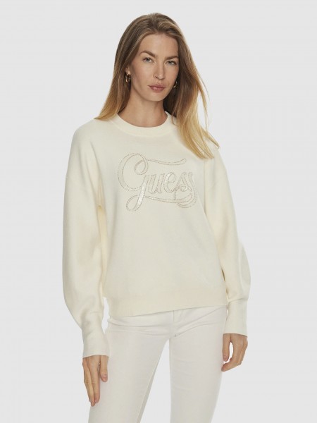 Sueter Mujer Blanco Guess