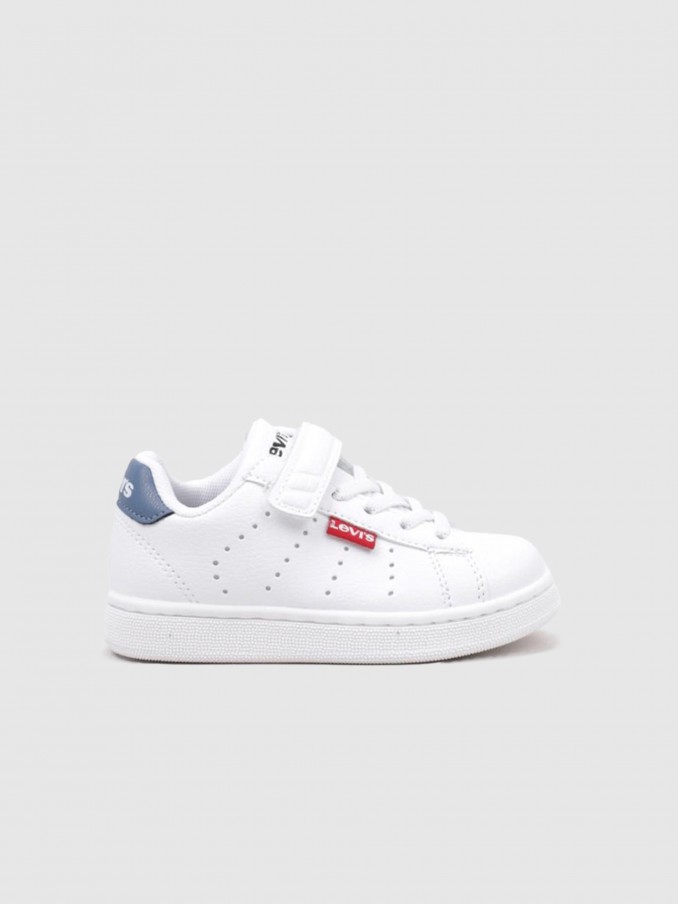 Tenis Unisex Nio Blanco Con Azul Levis