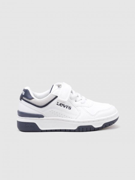 Tenis Nio Blanco Con Azul Levis