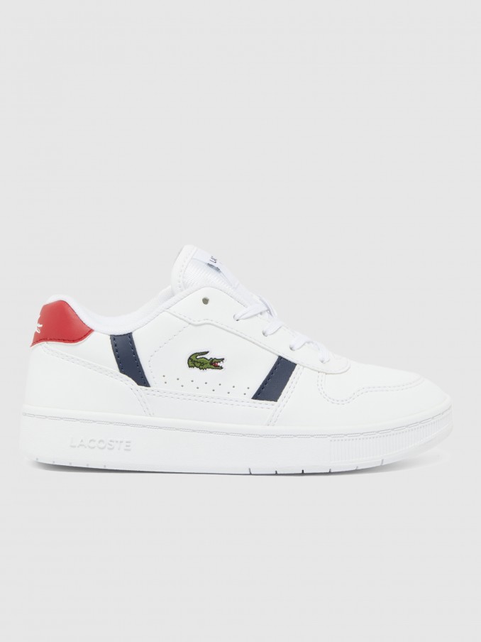 Sneakers Boy White W / Blue Lacoste