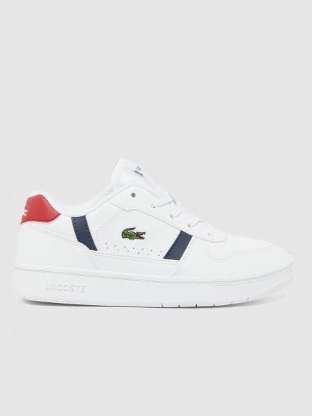 Sneakers Boy White W / Blue Lacoste