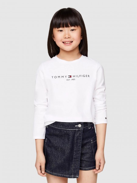 T-Shirt Girl White Tommy Jeans Kids