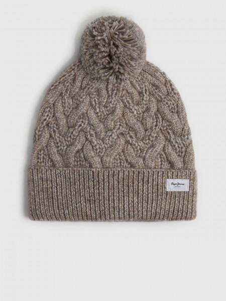 Beanie Woman Beige Pepe Jeans London